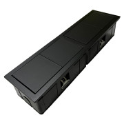 Блок розеток ASA Plastici VersaHit Combi 2x220В чорний матовий 060.25F.00028