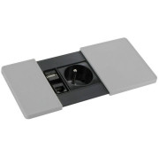 Вбудований модуль розеток ASA Plastici VersaPad 1x220В 2xUSB type А+А нержавіюча сталь 060.08F.00003