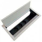 Розетковий блок ASA Plastici VersaFlap mono 2.0 3x220В + USB 5V Type A+C білий 060.42F.00022