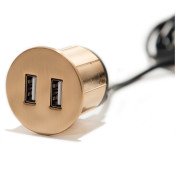 Меблева USB-розетка ASA Plastici VersaPick USB 5V Type A+A золото 060.29Z.00008