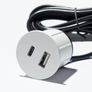 Мебельная USB-розетка ASA Plastici VersaPick USB 5V Type A+C матовый белый 060.29Z.00035