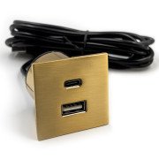 Меблева розетка USB ASA Plastici VersaPick USB 5V Type A+C золото 060.29Z.00048