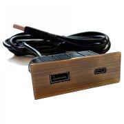 Меблева розетка USB ASA Plastici VersaPick USB 5V Type A+C зістарена бронза 060.29Z.00055