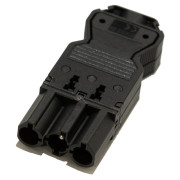 Конектор для кабелю ASA Plastici GST18i3S чорний 060.18Y.00007