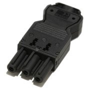 Конектор для кабелю ASA Plastici GST18i3S чорний 060.18Y.00005