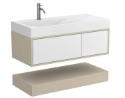 Тумба Miraggio Duo з раковиною Viola 1000 L МДФ білий/кашемір 8814973