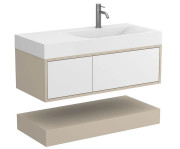 Тумба Miraggio Duo с раковиной Viola 1000 R МДФ белый/кашемир 8814974