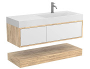 Тумба Miraggio Duo з раковиною Viola 1200 R ДСП білий/дуб канзас 8814998