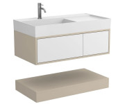Тумба Miraggio Duo з раковиною Soul 100 МДФ білий/кашемір 8814983