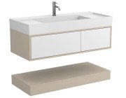 Тумба Miraggio Duo з раковиною Soul 120 МДФ білий/кашемір 8814984