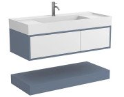 Тумба Miraggio Duo з раковиною Soul 120 МДФ білий/сірий 8814994