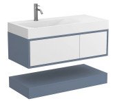 Тумба Miraggio Duo з раковиною Viola 1000 L МДФ білий/сірий 8814985