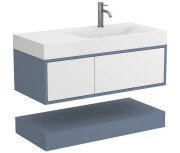 Тумба Miraggio Duo з раковиною Viola 1000 R МДФ білий/сірий 8814986