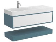 Тумба Miraggio Duo з раковиною Viola 1200 L МДФ білий/камінь зелений 8814960