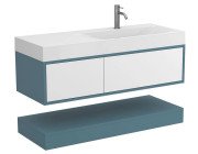 Тумба Miraggio Duo з раковиною Viola 1200 R МДФ білий/камінь зелений 8814961