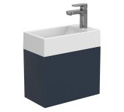 Тумба подвесная Miraggio Minima с раковиной Faro 400 МДФ синий 8815045