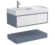 Тумба Miraggio Duo з раковиною Soul 100 МДФ білий/сірий 8814993