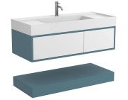 Тумба Miraggio Duo з раковиною Soul 120 МДФ білий/камінь зелений 8814972