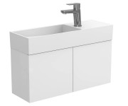 Тумба подвесная Miraggio Minima с раковиной Toni 650 МДФ белый мат 8815058