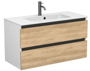 Тумба Miraggio Natura з раковиною Della 1000 ДСП дуб небраска/білий мат 8814819