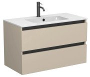 Тумба Miraggio Natura с раковиной Della 900 МДФ кашемир 8814859