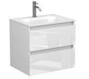 Тумба Miraggio Natura з раковиною Jessel 600 МДФ білий глянсовий 8814884