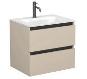 Тумба Miraggio Natura с раковиной Jessel 600 МДФ кашемир 8814861