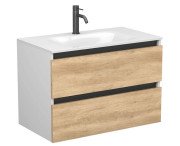 Тумба Miraggio Natura с раковиной Jessel 800 ДСП дуб небраска/белый мат 8814840