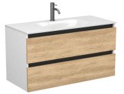 Тумба Miraggio Natura з раковиною Jessel 1000 ДСП дуб небраска/білий мат 8814821