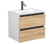 Тумба Miraggio Natura с раковиной Jessel 600 ДСП дуб небраска/белый мат 8814838