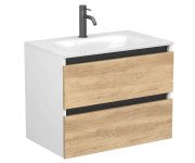 Тумба Miraggio Natura с раковиной Jessel 700 ДСП дуб небраска/белый мат 8814839