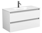 Тумба Miraggio Natura із раковиною Jessel 1000 МДФ/ДСП білий мат 8814804