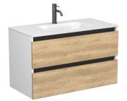 Тумба Miraggio Natura с раковиной Jessel 900 ДСП дуб небраска/белый мат 8814820