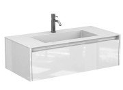 Тумба Miraggio Uno з раковиною Erica 1000 МДФ білий глянсовий 8815015