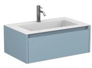 Тумба Miraggio Uno із раковиною Erica 800 МДФ блакитний 8815018