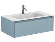 Тумба Miraggio Uno с раковиной Erica 900 МДФ голубой 8815019