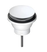 Донный клапан для раковины Miraggio L.B.Plast click-clack матовый белый LI132-B