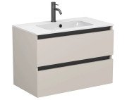 Тумба Miraggio Natura с раковиной Della 800 ДСП кашемир 8814809