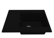 Мийка для кухні Miraggio Bodrum 64,9х50 см кварцовий пісок Mirastone total black 0002709
