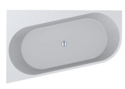 Ванна из искусственного камня Miraggio Layla CL 180x114 см левосторонняя Mirasoft Technology белый 8814295