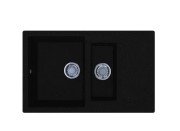 Мийка для кухні Miraggio LaPas 78,6х48,9 см кварцовий пісок Mirastone total black 0002741