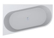 Ванна із штучного каменю Miraggio Layla CL 180x114 см лівостороння Mirasoft Technology білий 8814295