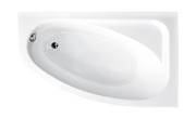 Ванна акриловая Besco Cornea 140х80 см правосторонняя глянцевый белый #WAC-140-NP