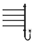 Електрична рушникосушарка Mario Веєр-I 600х445/55 TR чорний мат 4820258980543