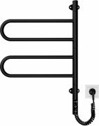 Електрична рушникосушарка Mario Трістар-I 600х445 TR таймер-регулятор чорний мат 4820258983032