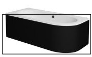 Панель для ванны Besco Avita 170 см санитарный акрил черный матовый OAV-170-NSC
