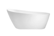 Ванна акриловая Besco Melody 150х80 см с сифоном клик-клак хром глянцевый белый #WAS-150-M