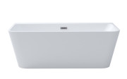 Ванна акрилова Besco Varya 170х80 см із сифоном клік-клак хром глянсовий білий #WAS-170-VR