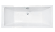 Ванна акрилова Besco Quadro Slim 165х75 см білий глянсовий #WAQ-165-SL