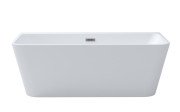 Ванна акрилова Besco Varya 170х80 см із сифоном клік-клак хром глянсовий білий #WAS-170-VR
